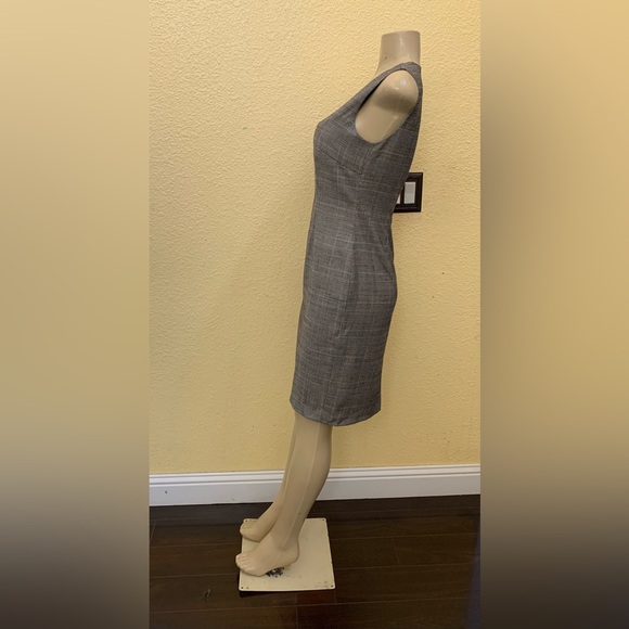 Hobbs London Size US 6 Windowpane Plaid Sleeveless Sheath Dress - Picture 8 of 12